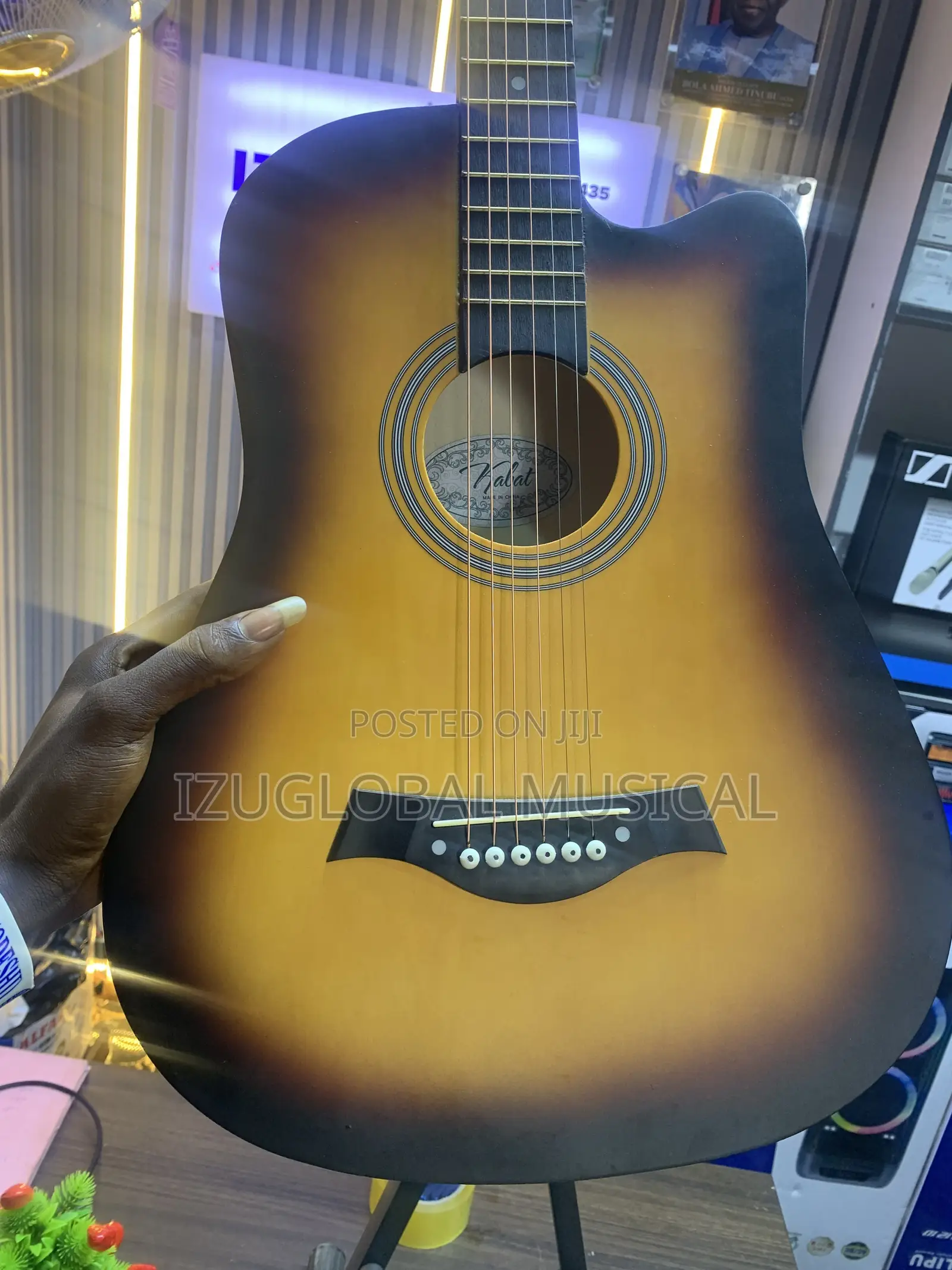38’’ Inches Box Guitar With Bag and Belt With Stand