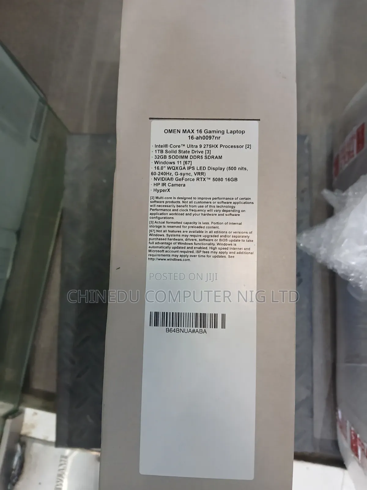 New Laptop HP Omen Max 16 32GB Intel Core Ultra 9 SSD 1T