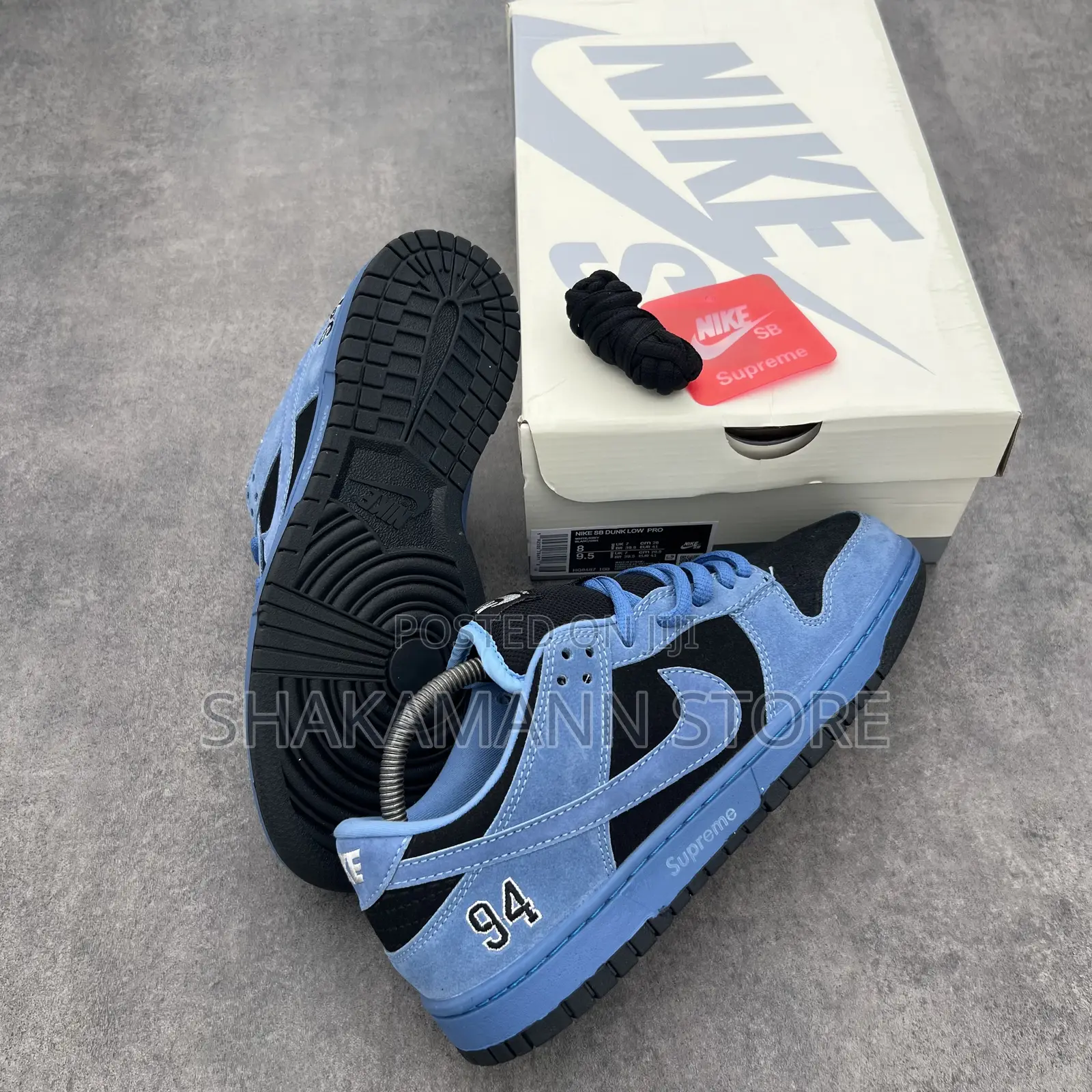 Original Nike Sb Dunk Supreme Blue—Black