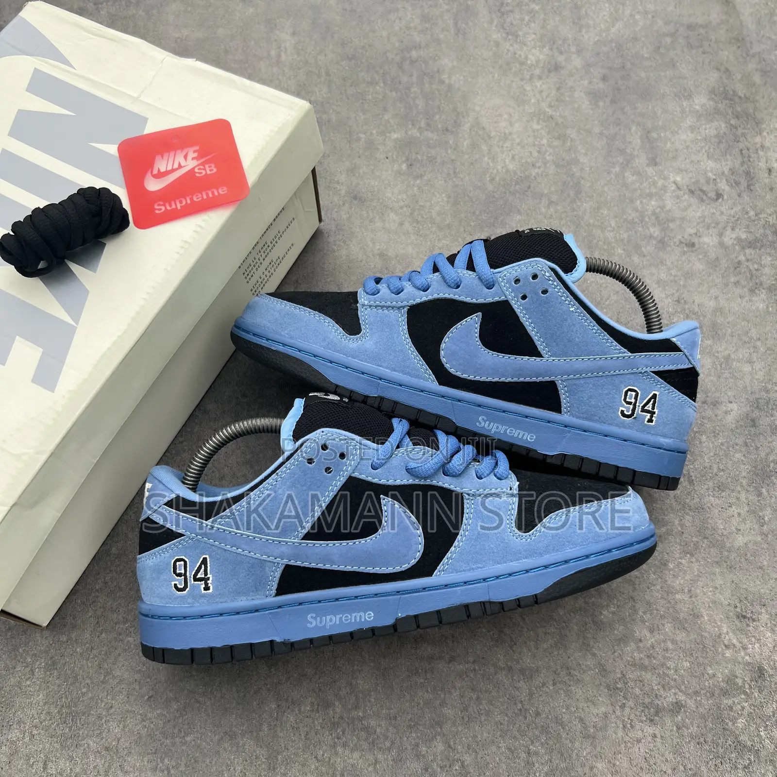 Original Nike Sb Dunk Supreme Blue—Black
