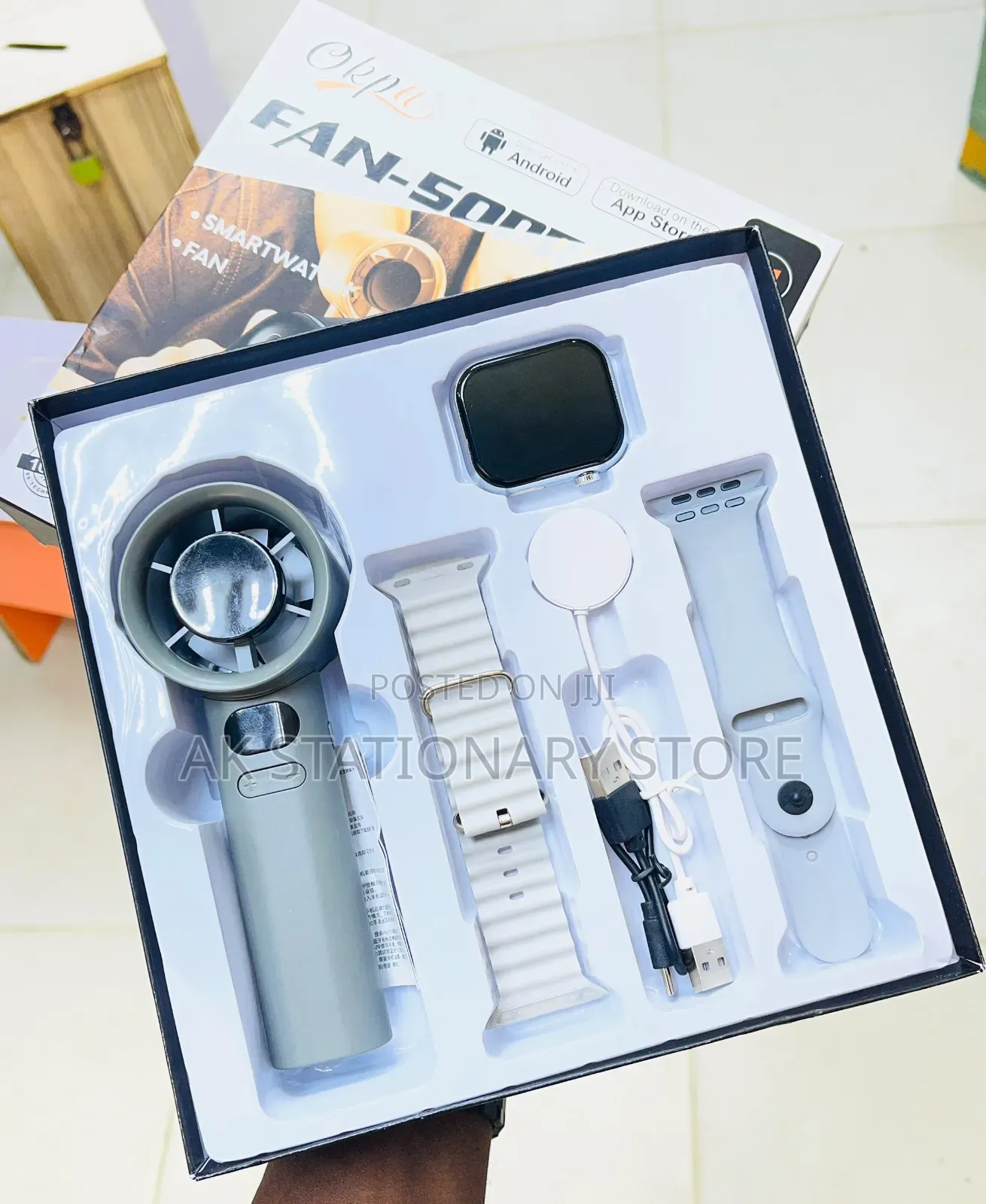 Ultra 4 Smartwatch With Smart Fan 30 Portable Cooling Fan