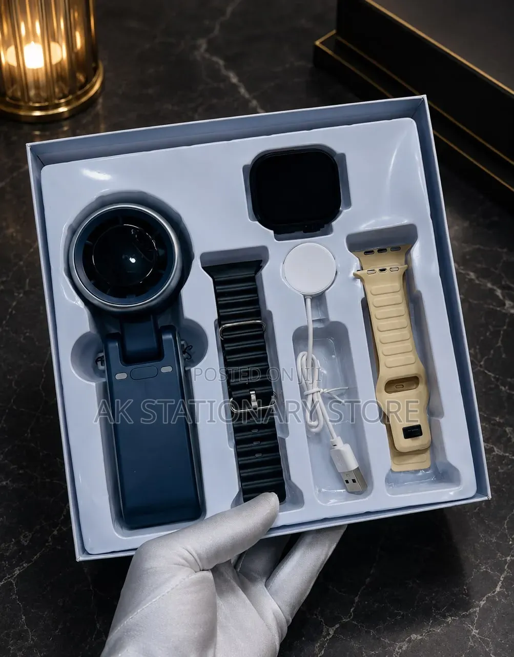 Ultra 4 Smartwatch With Smart Fan 30 Portable Cooling Fan