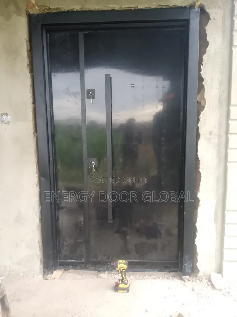 4ft/7ft Black Plain Turkey Security Entrance Door
