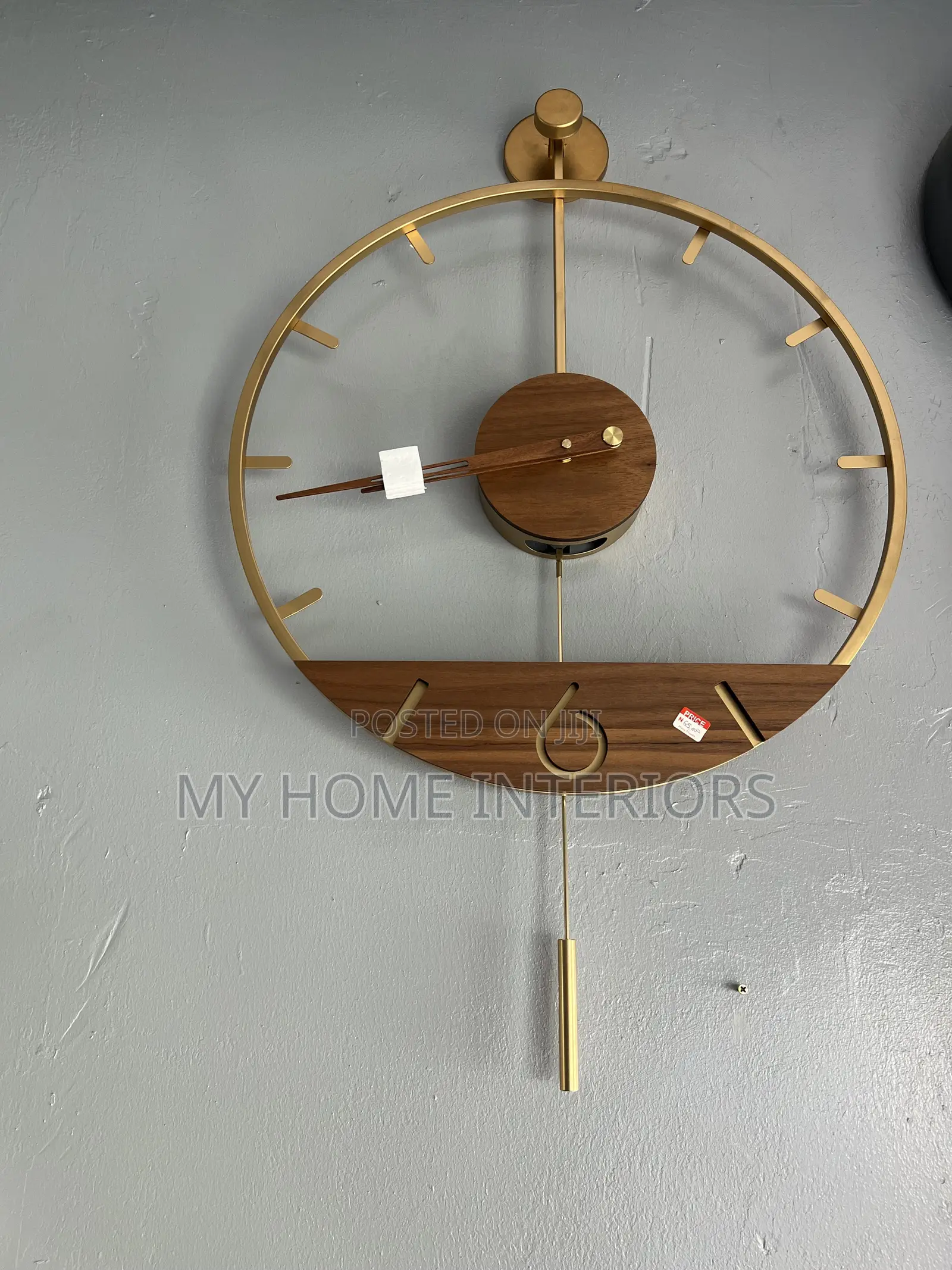 Gold Metal Premium Wallclock