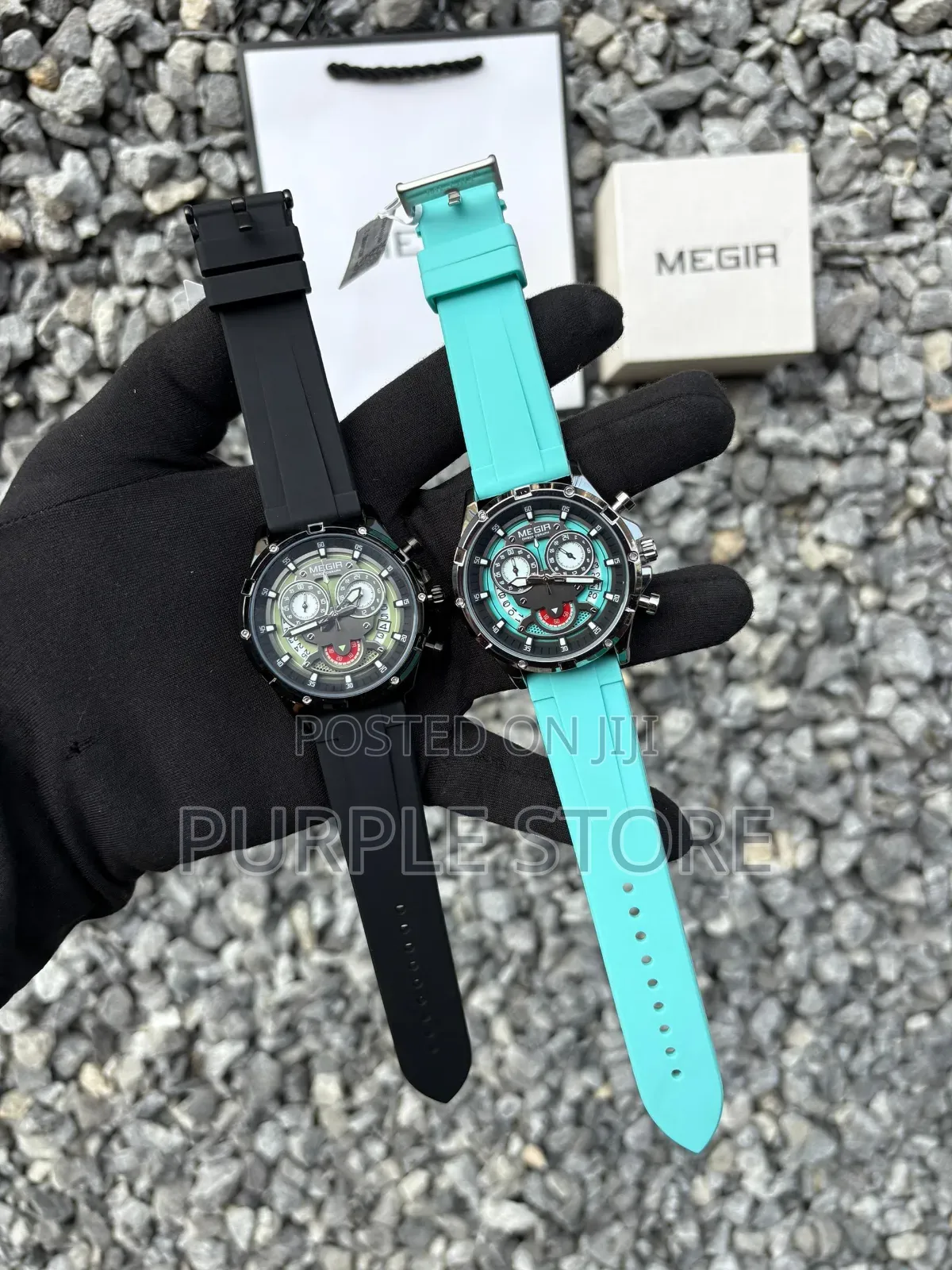 Megir Chronograph Silicone Strap Quality Watches