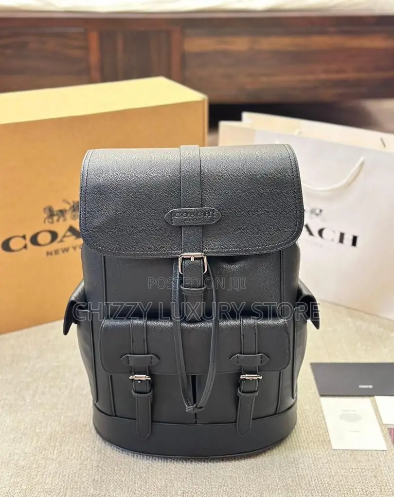 Coach Quality Luxury Men Genuine Leather Backpack