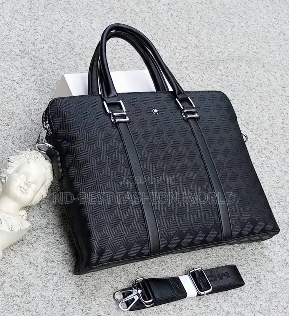 Pure Black Leather Bag
