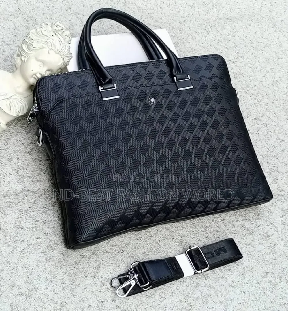 Pure Black Leather Bag