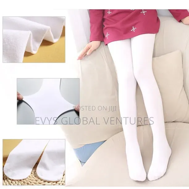 Cotton Stretchy Pantyhose For Teenagers - White