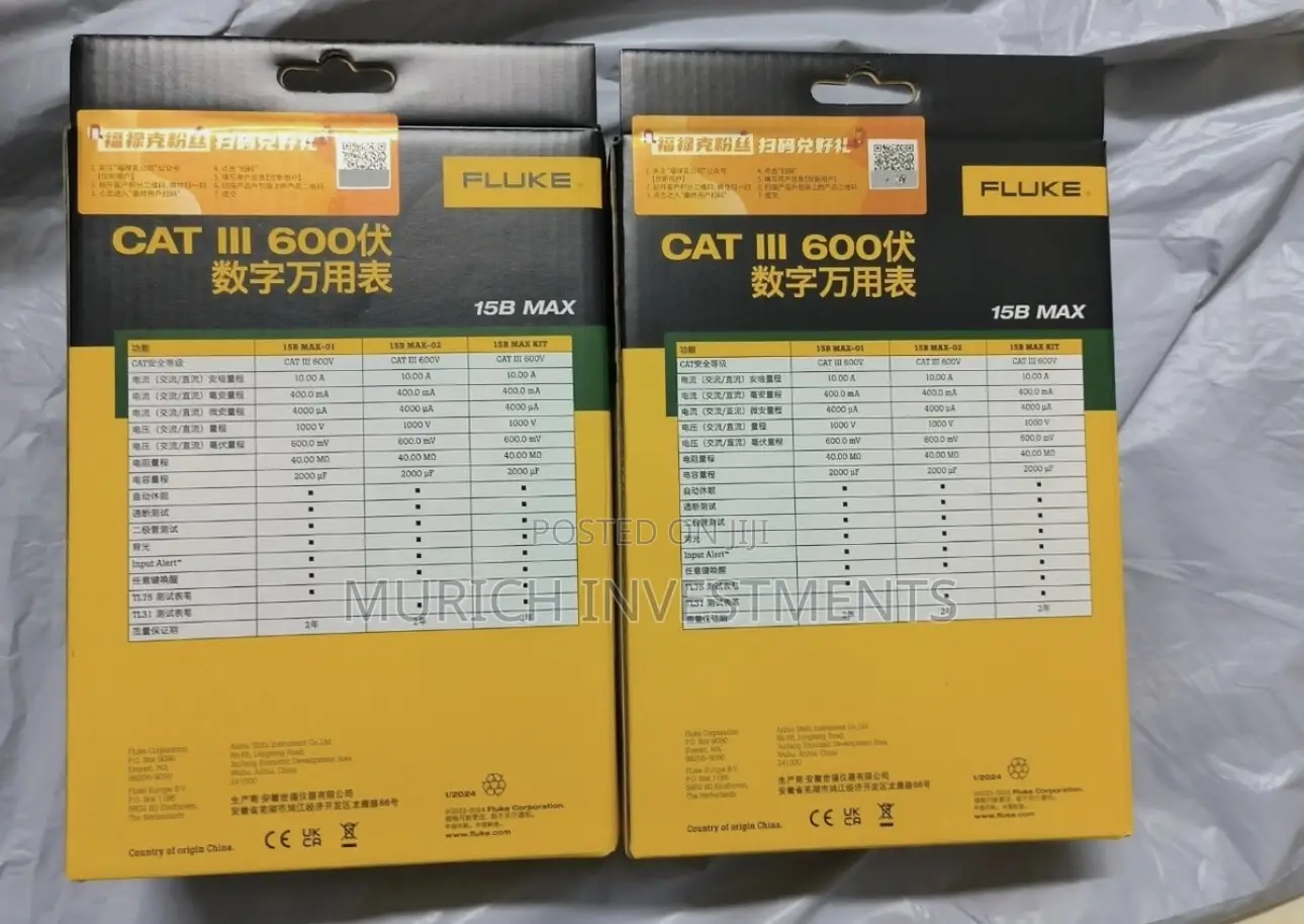 Fluke 15b Max Digital Multimeter – Cat Iii 600v