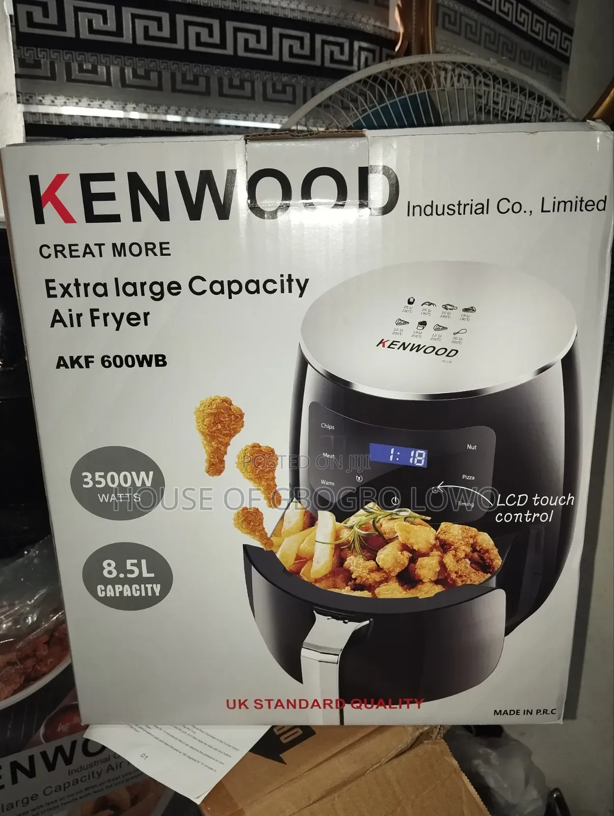 8.5 Kenwood Air Fryer Large Capacity (3500w)