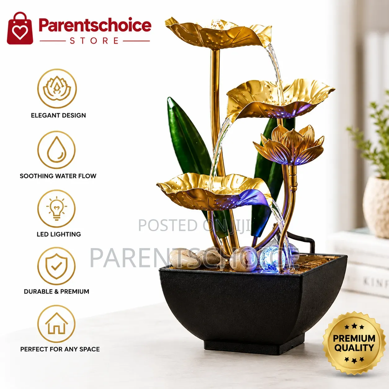 Metal Tabletop Water Fountain,