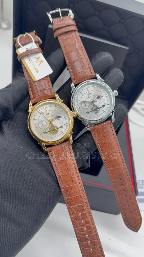 Matturi Quality Men Genuine Leather Wristwatch