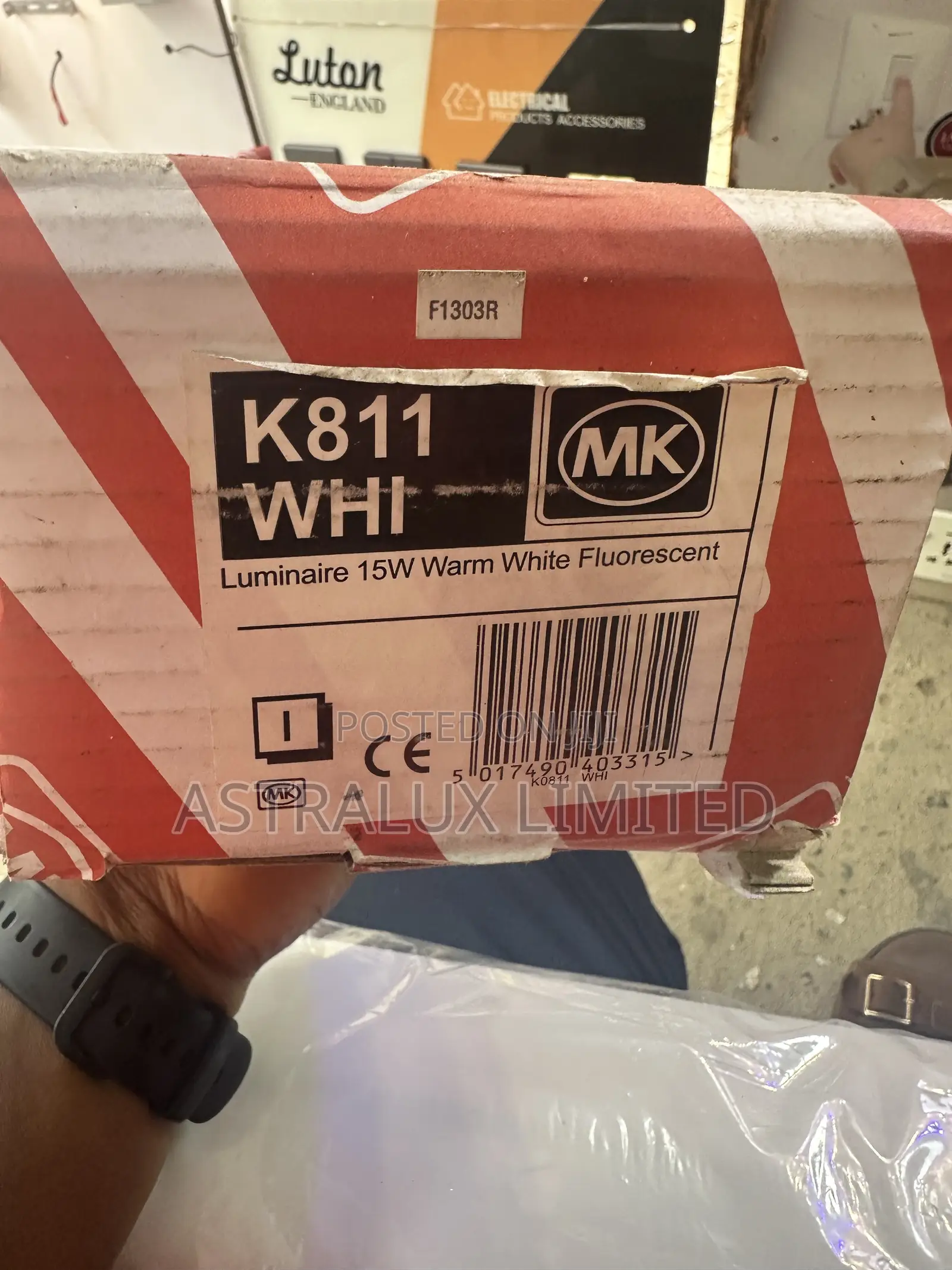 Mk 15w 2ft Mirror Light Warm White Fluorescent Fitting