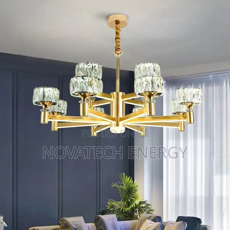 12 Hands Glass Led Royal Chandelier Light for Homes Etc