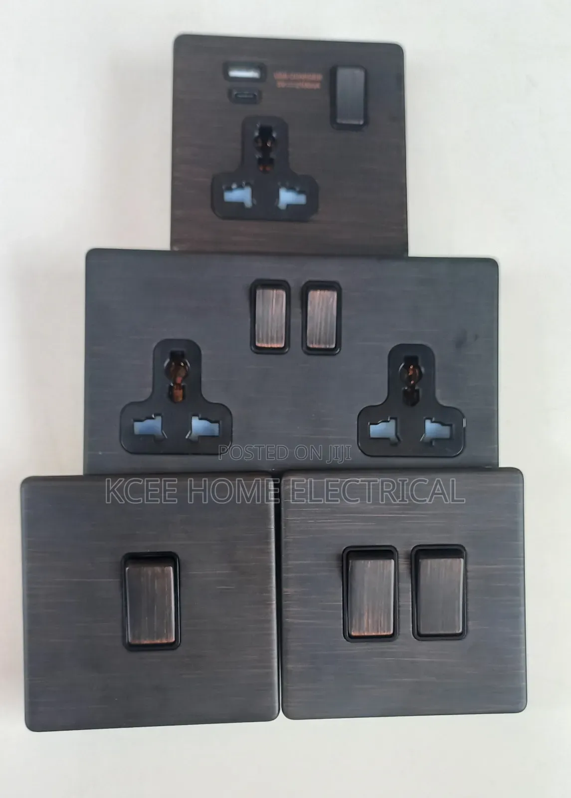 Ulti Entrium Ep Bronze Wall Switch Socket Set – Modern Luxury Design