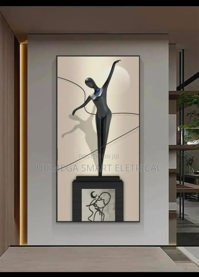 Modern Abstract Figure Portrait Luminous Interior Painting Led Wall