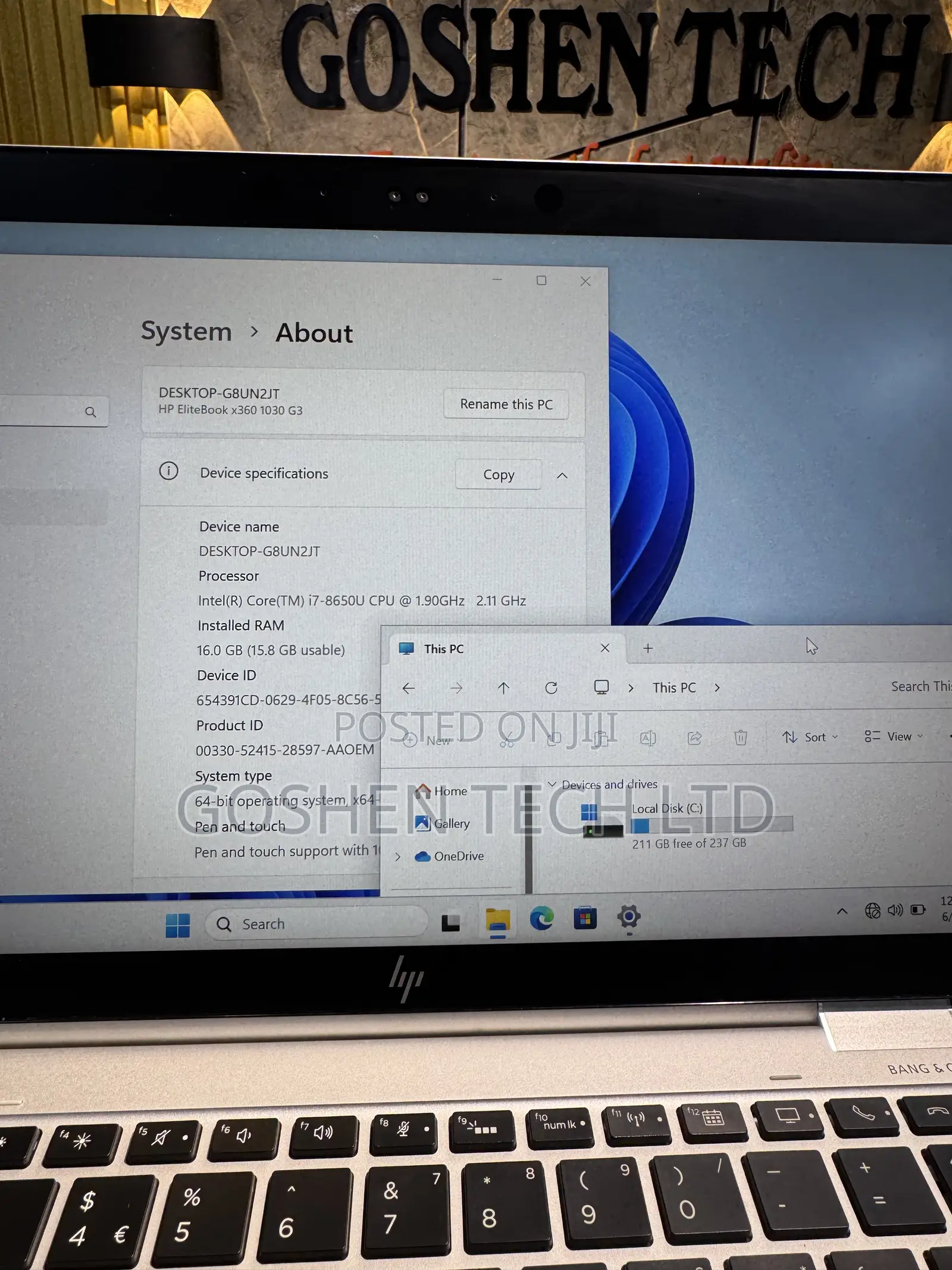 Laptop HP EliteBook X360 1030 G3 16GB Intel Core i7 SSD 512GB