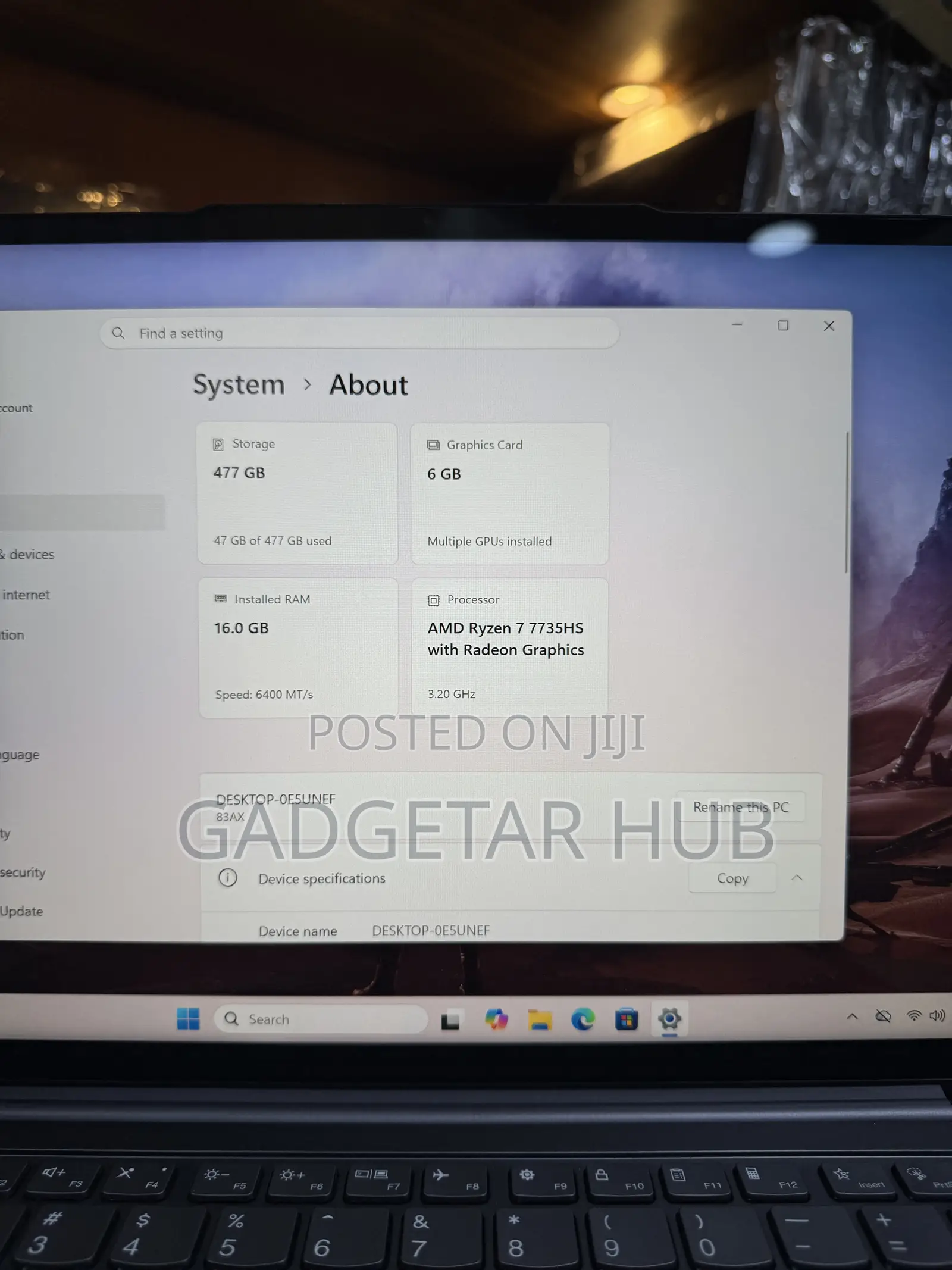Laptop Lenovo Legion 7 16GB AMD Ryzen 7 SSD 512GB