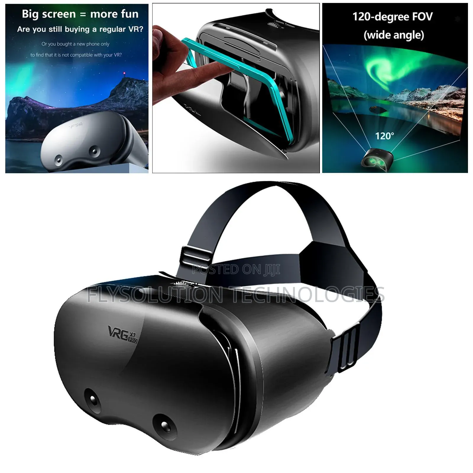 3d Glasses Headset Reality Full Screen For 5-7" Smartphone Movies