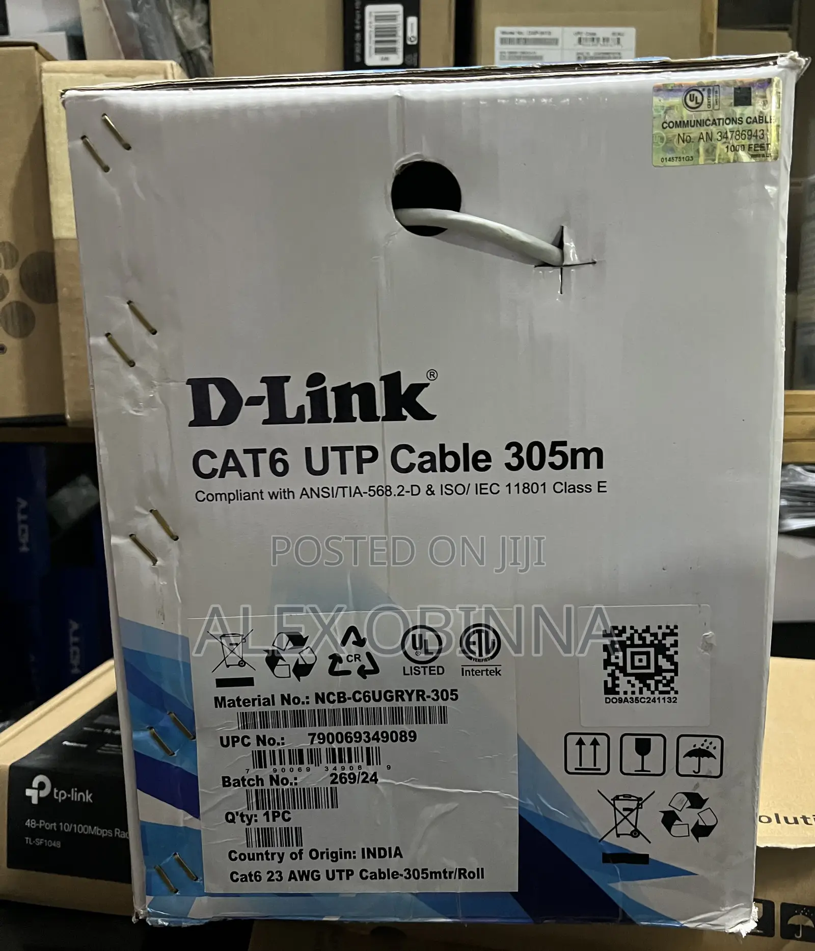D-Link Cat6 Utp Cable 305m 23 Awg