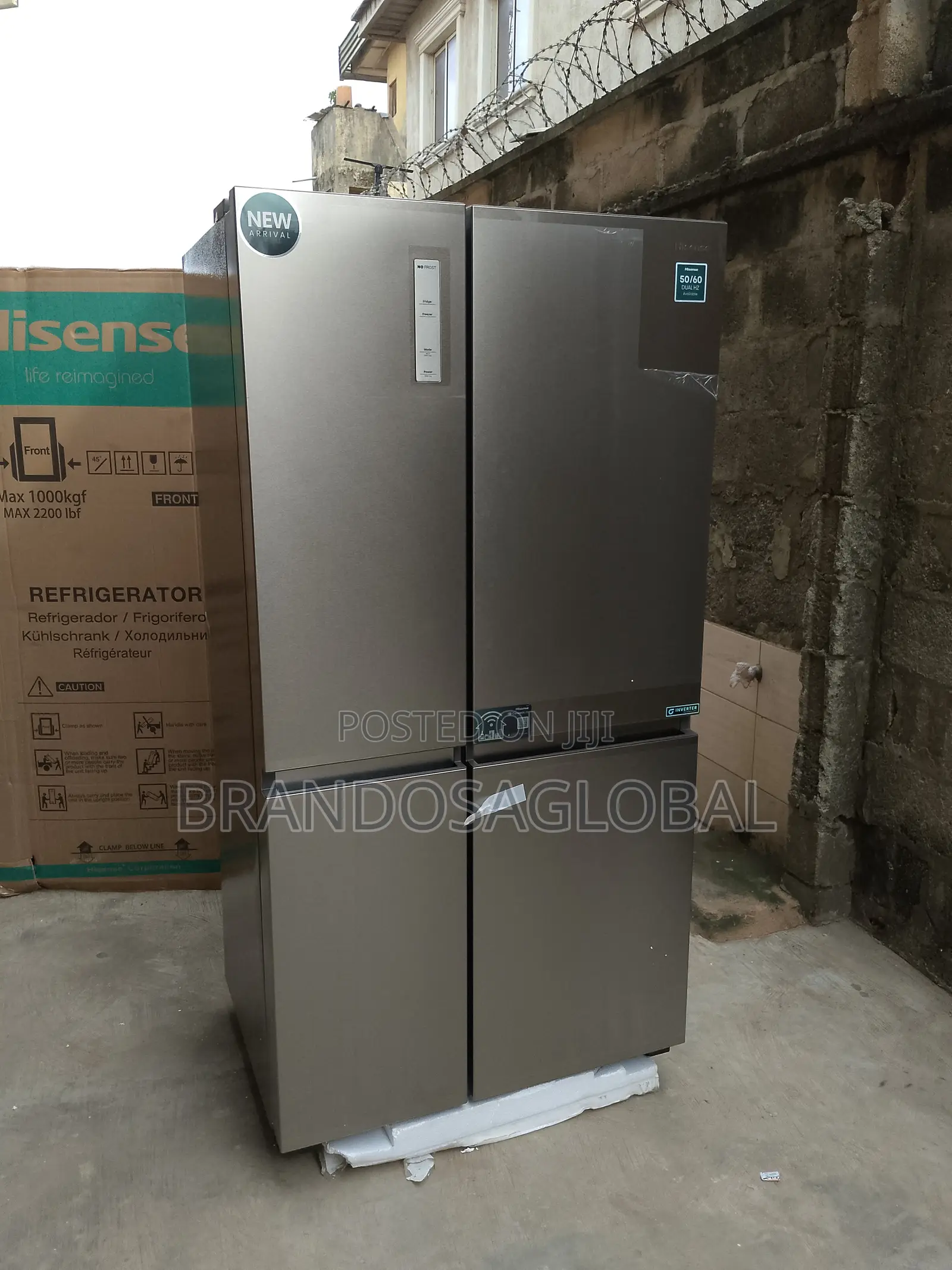 Brand New Hisense 637l Double Door Side by Side Fridge