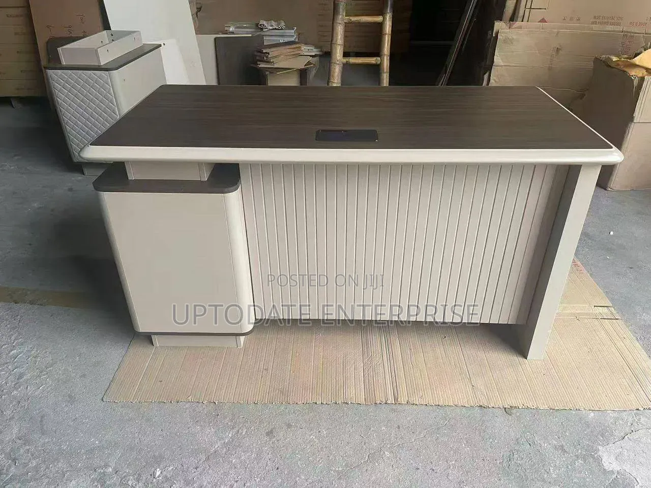 1.4 Meters Wooden Office Desk Brown