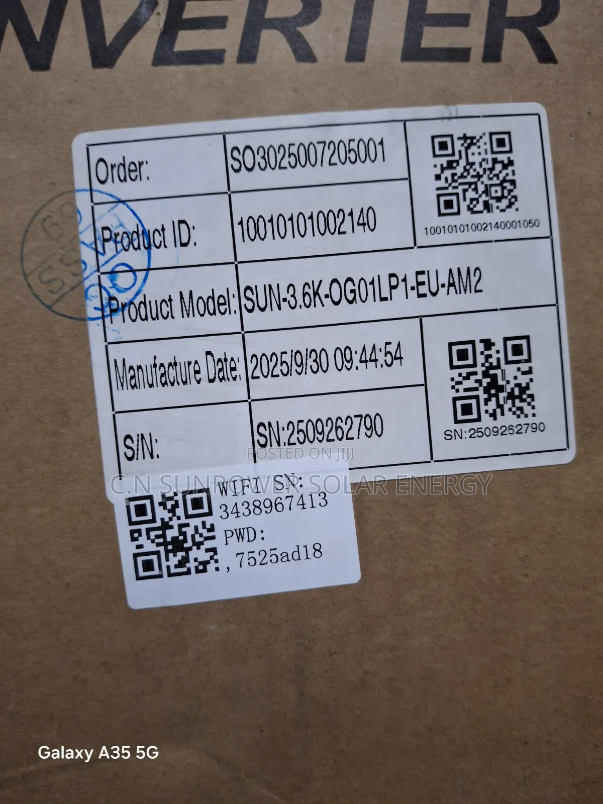 3.6kva/24v Deye Hybrid Solar Inverter