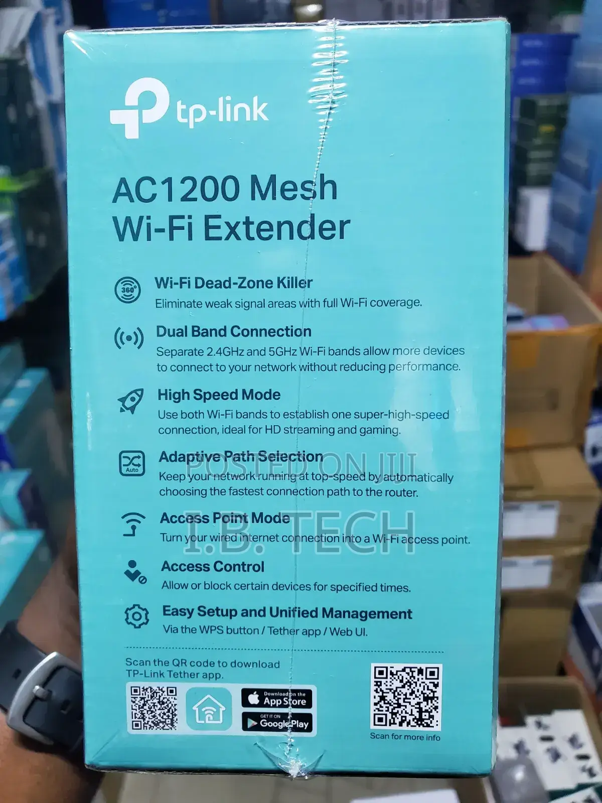 Tp-Link Mesh Wi-Fi Extender Ac1200 Dual Band Re305
