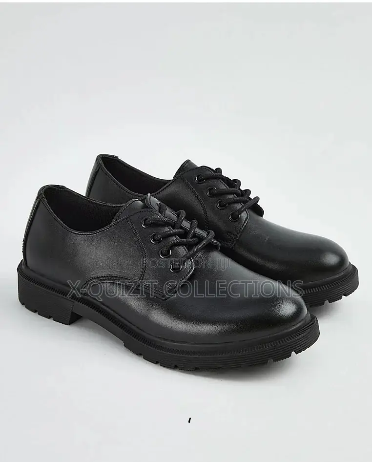 George Leather Chunky Derby School Shoes (32)