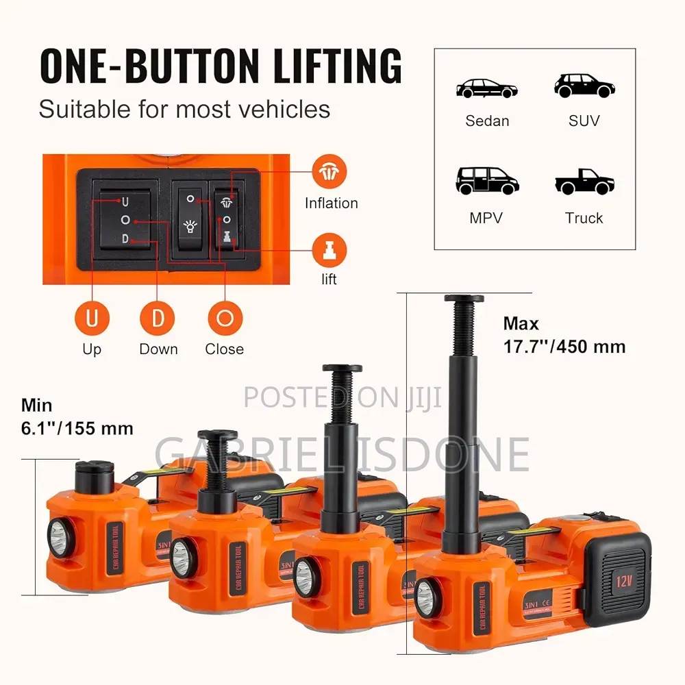 Vevor Electric Car Jack, 5 Ton/11023 LBS Hydraulic Jack Lift