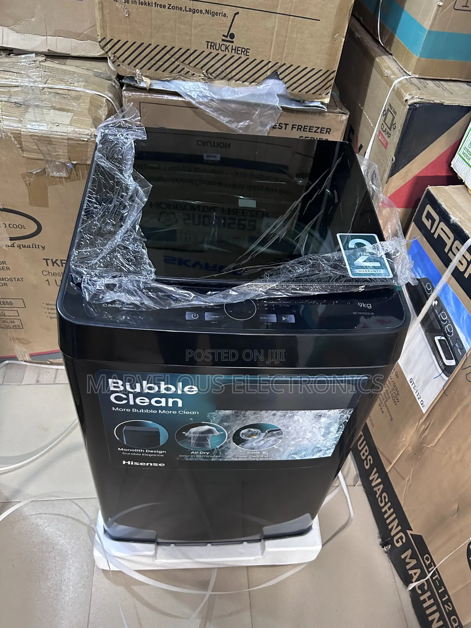 Brand New Hisense Automatic 9kg Inverter Top Loader Washing Machine