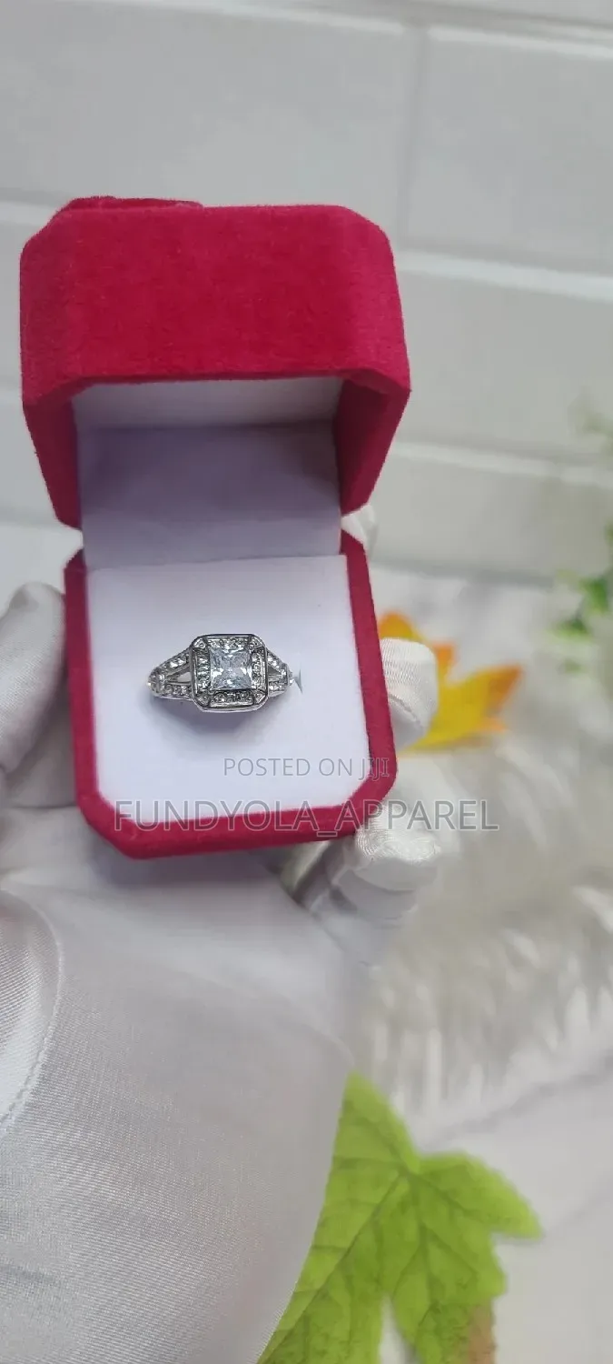Titanium Silver Engagement Ring
