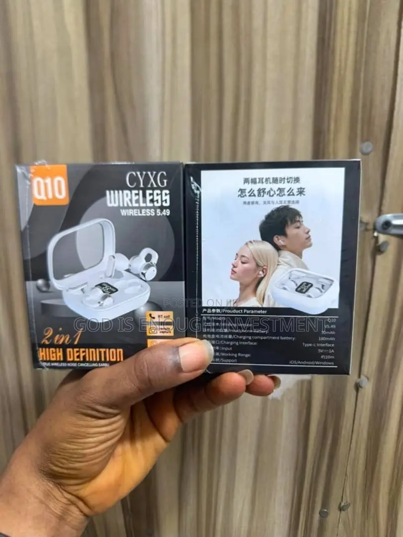 4-in-1 Ear Ring Wireless Bluetooth Earpods With Charging Case Q10