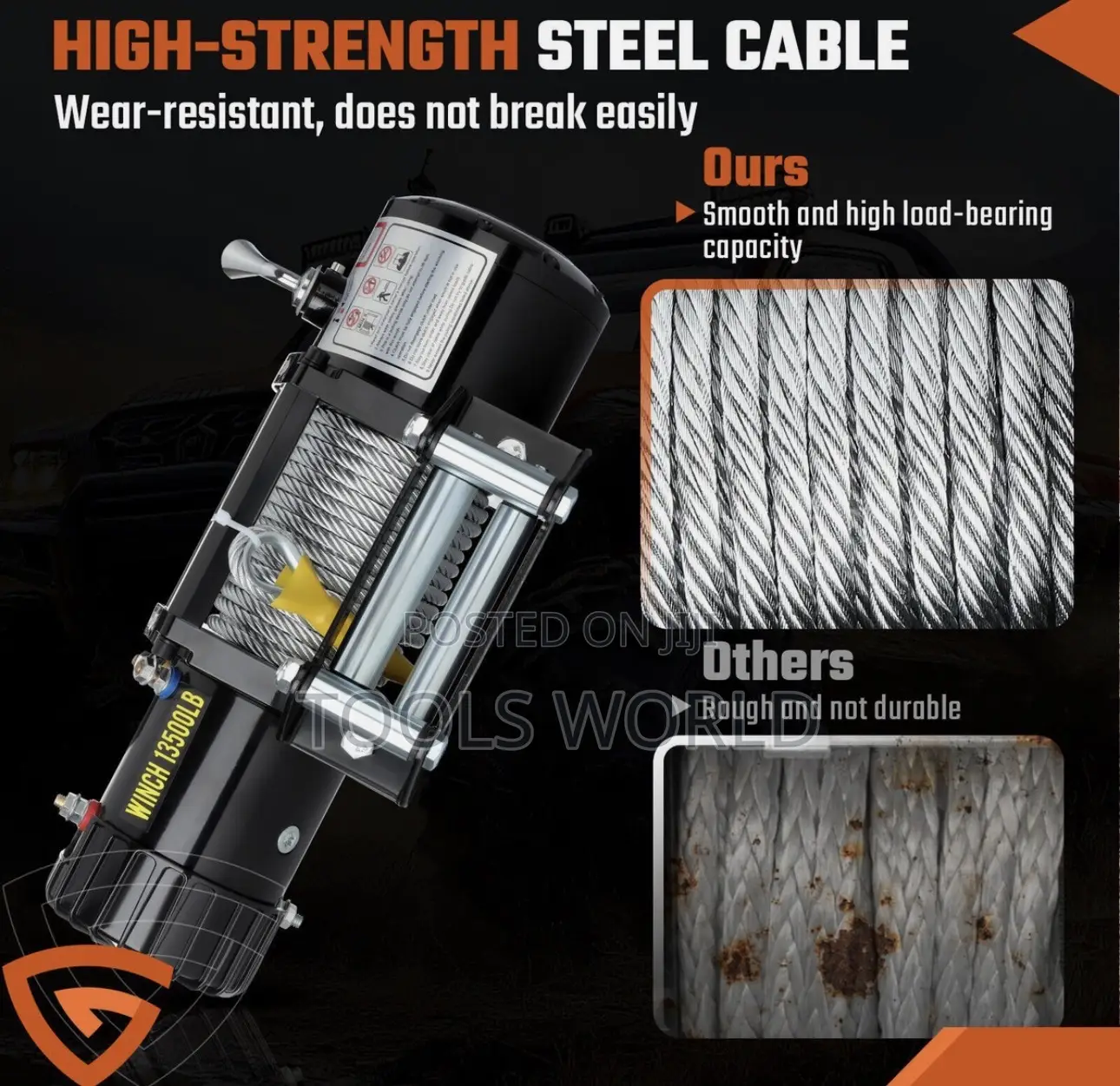 2 Ton Electric Winch 3000lb With 10m Synthetic Rope Wireless Remote