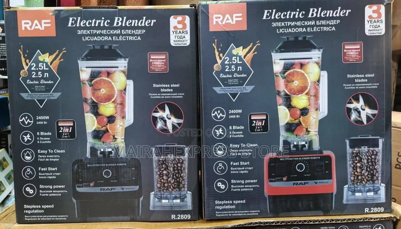 Raf
Raf Electric Blender, 2400 Watt, 2.5 Liter, 2st7