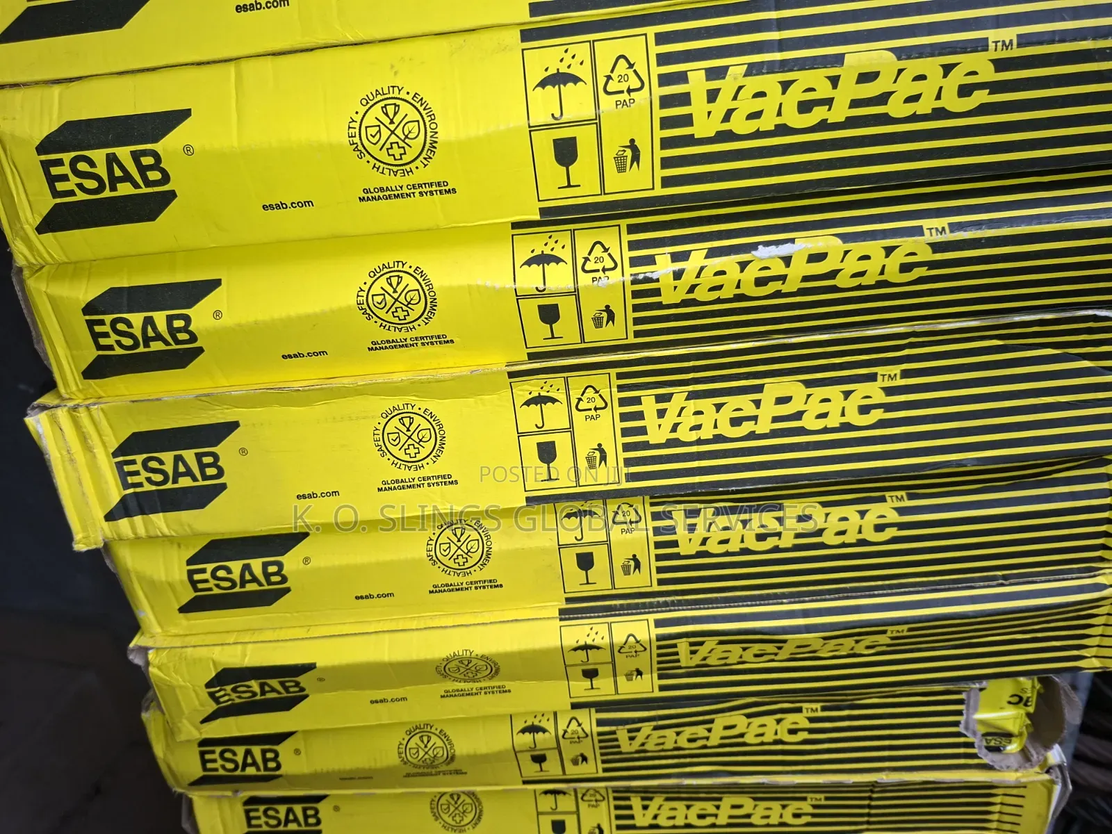 4.0 X 450mm Vacpac Electrodes Esab(Pack)