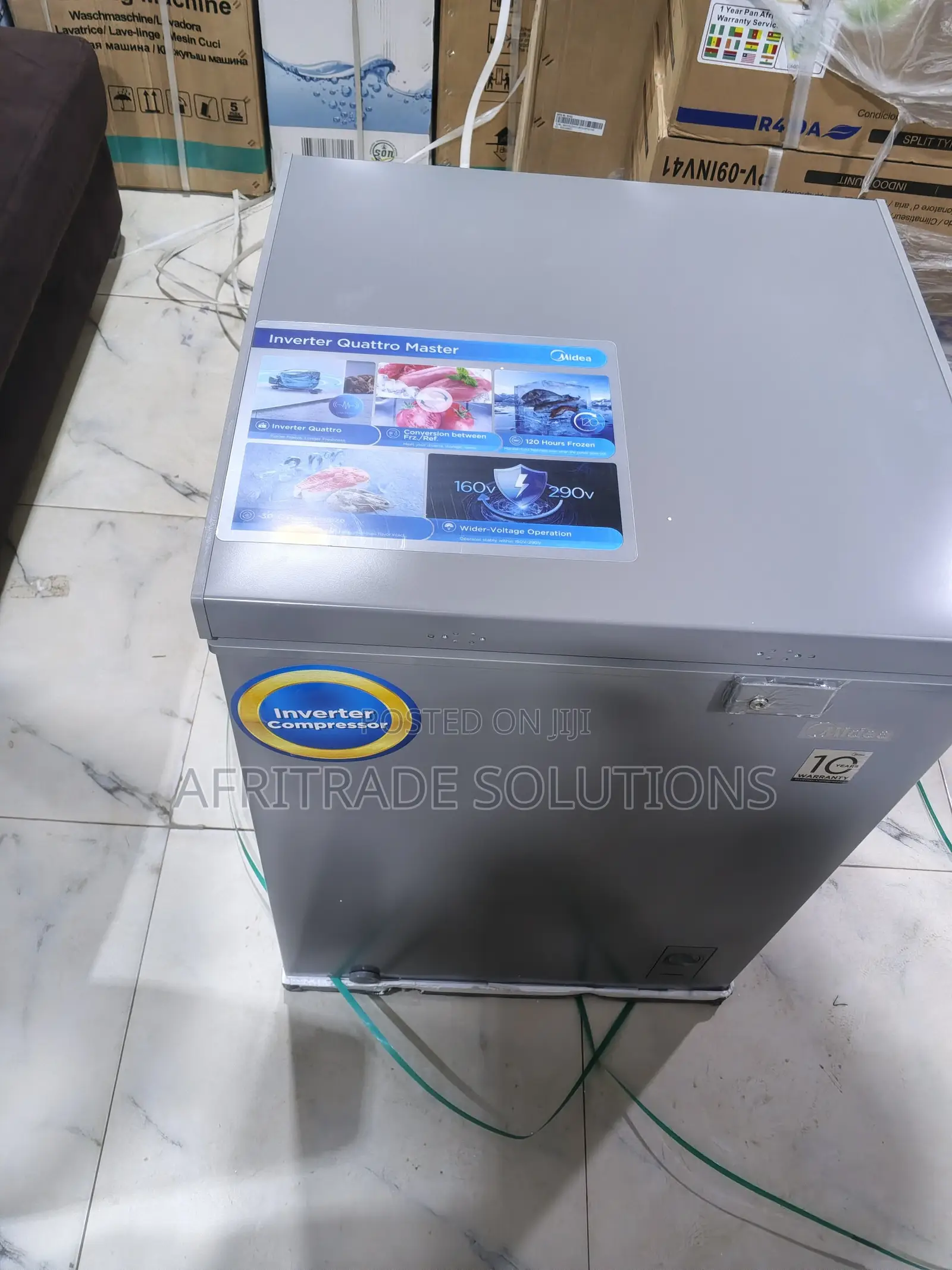 Midea Grey 142l Inverter Freezer Mdrc265fzg43d