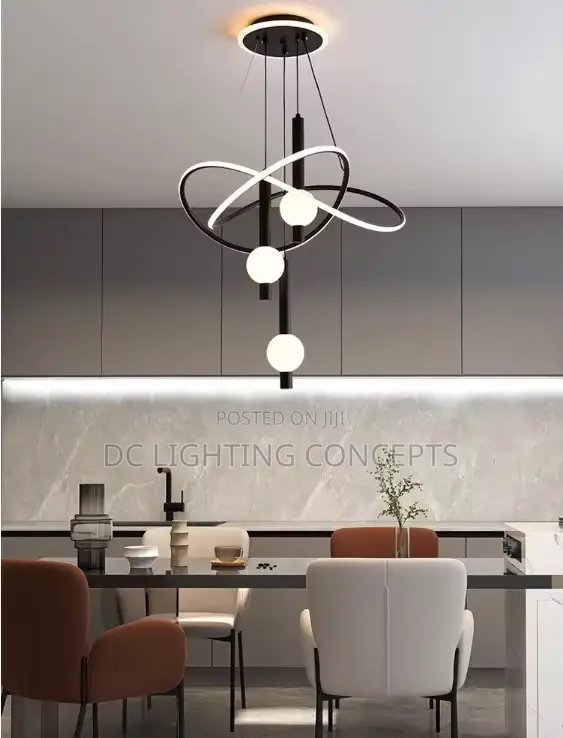 Creative Nordic Gold/Black Living Room Pendant Lamp.