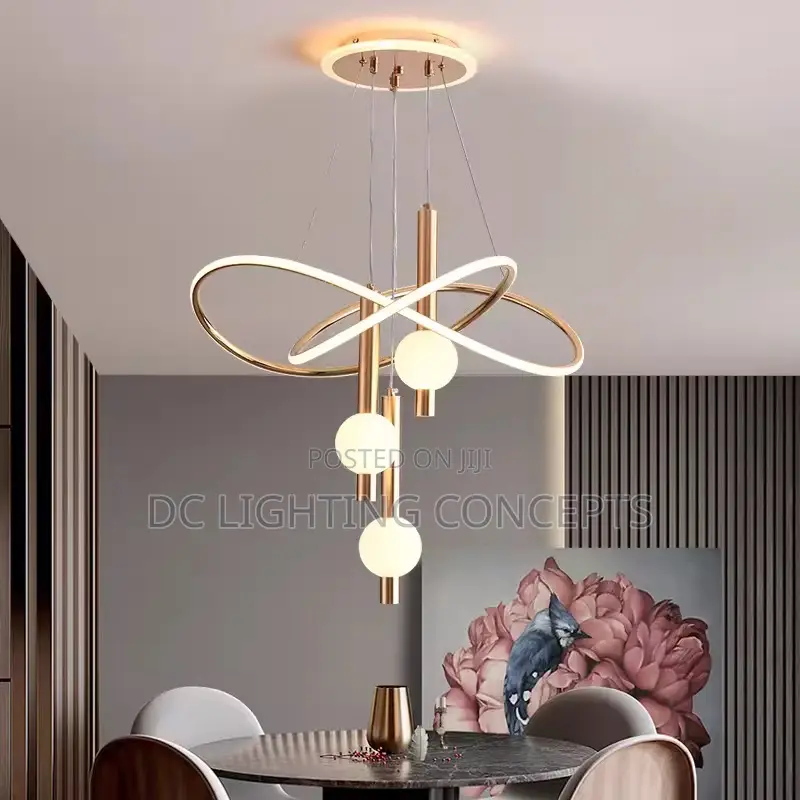 Creative Nordic Gold/Black Living Room Pendant Lamp.
