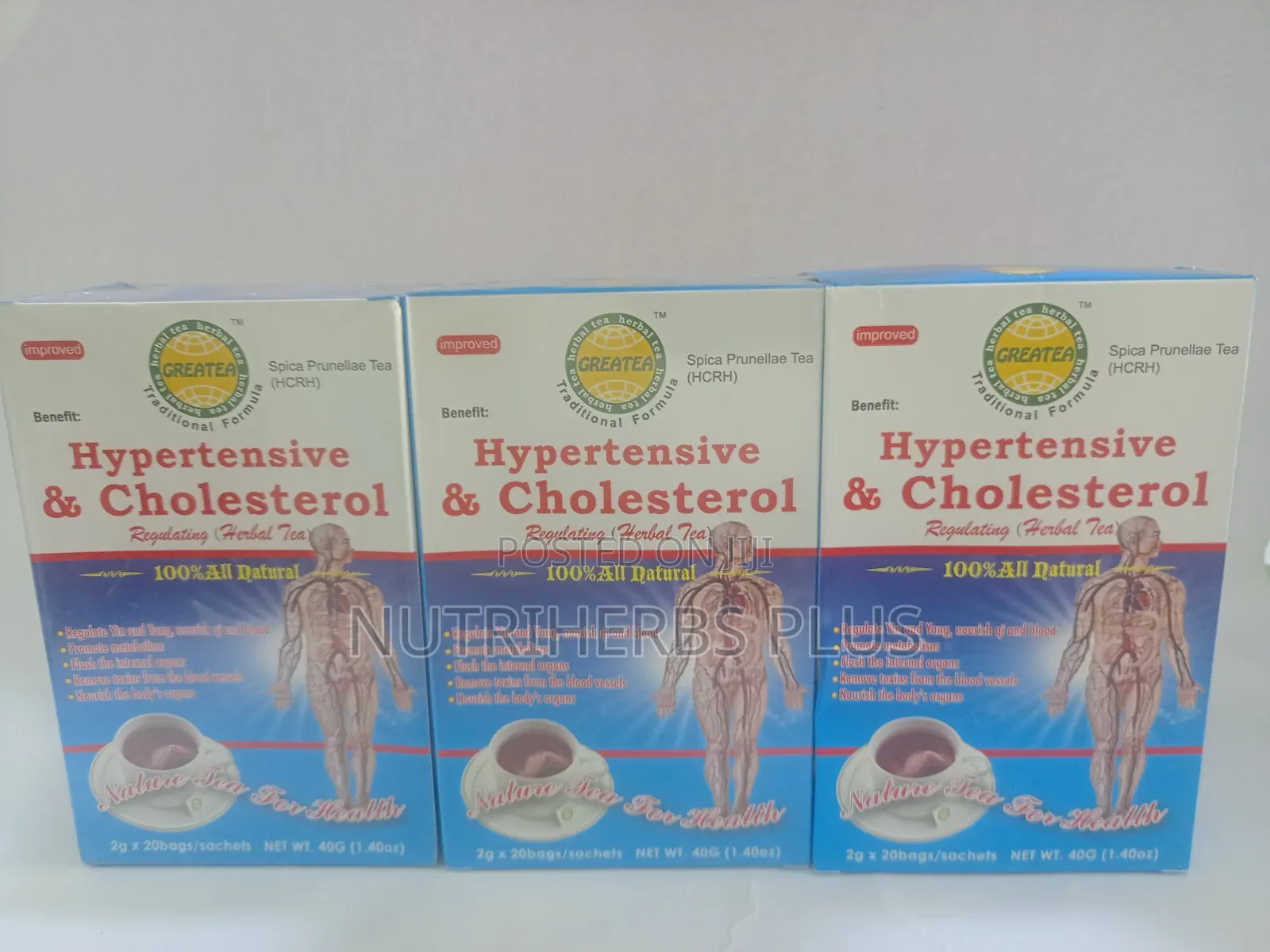 Greatea Hypertensive Cholesterol Tea: Blood Pressure Support