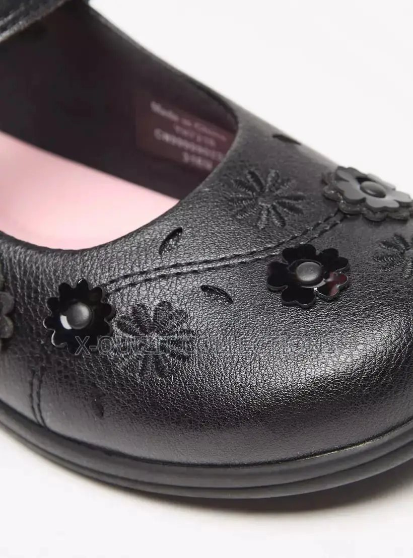 Juniors Floral Applique Mary Jane Shoes (35)