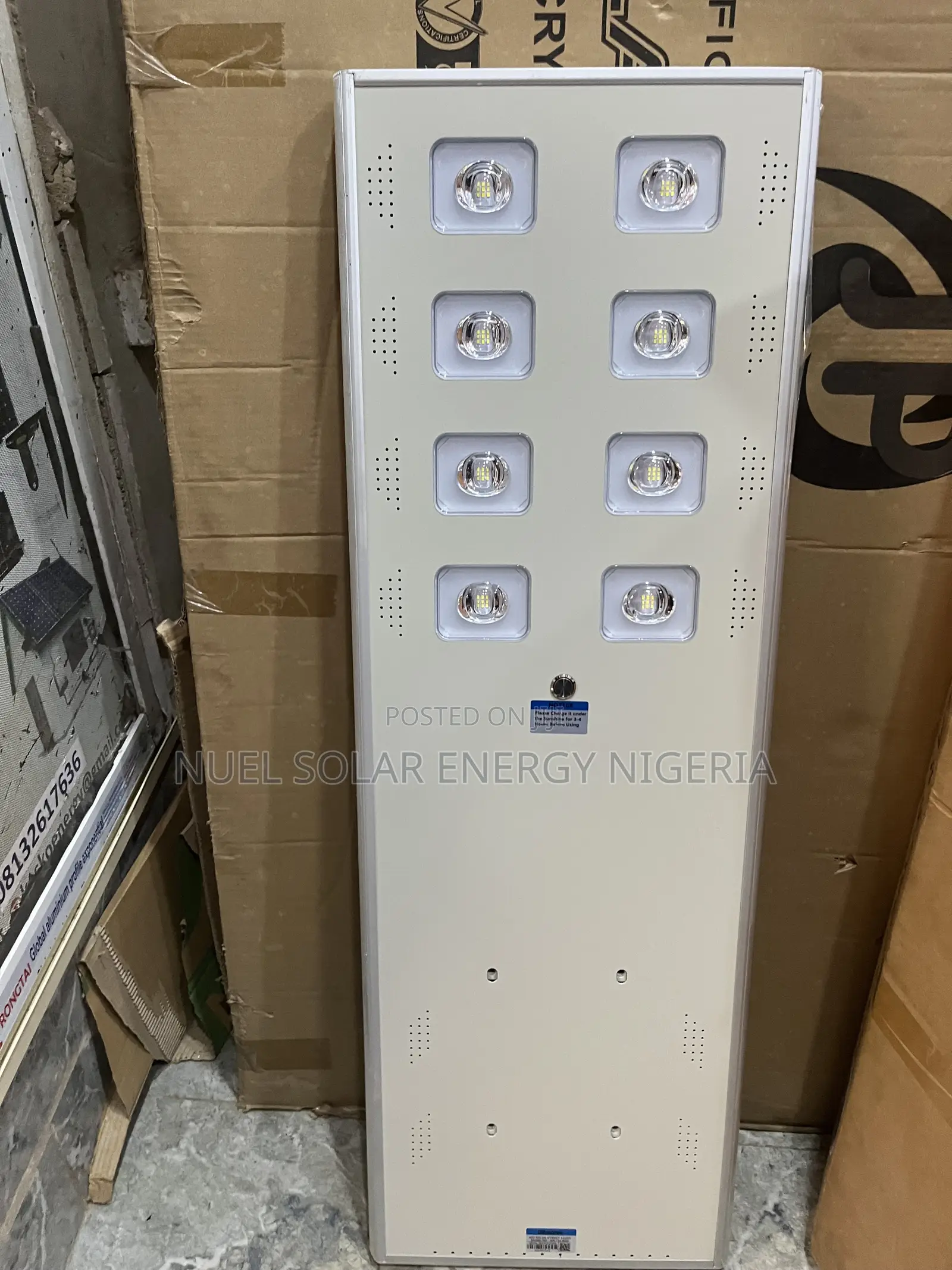 60w Wakatek Solar Street Light (8-Eye-Bulbs)
