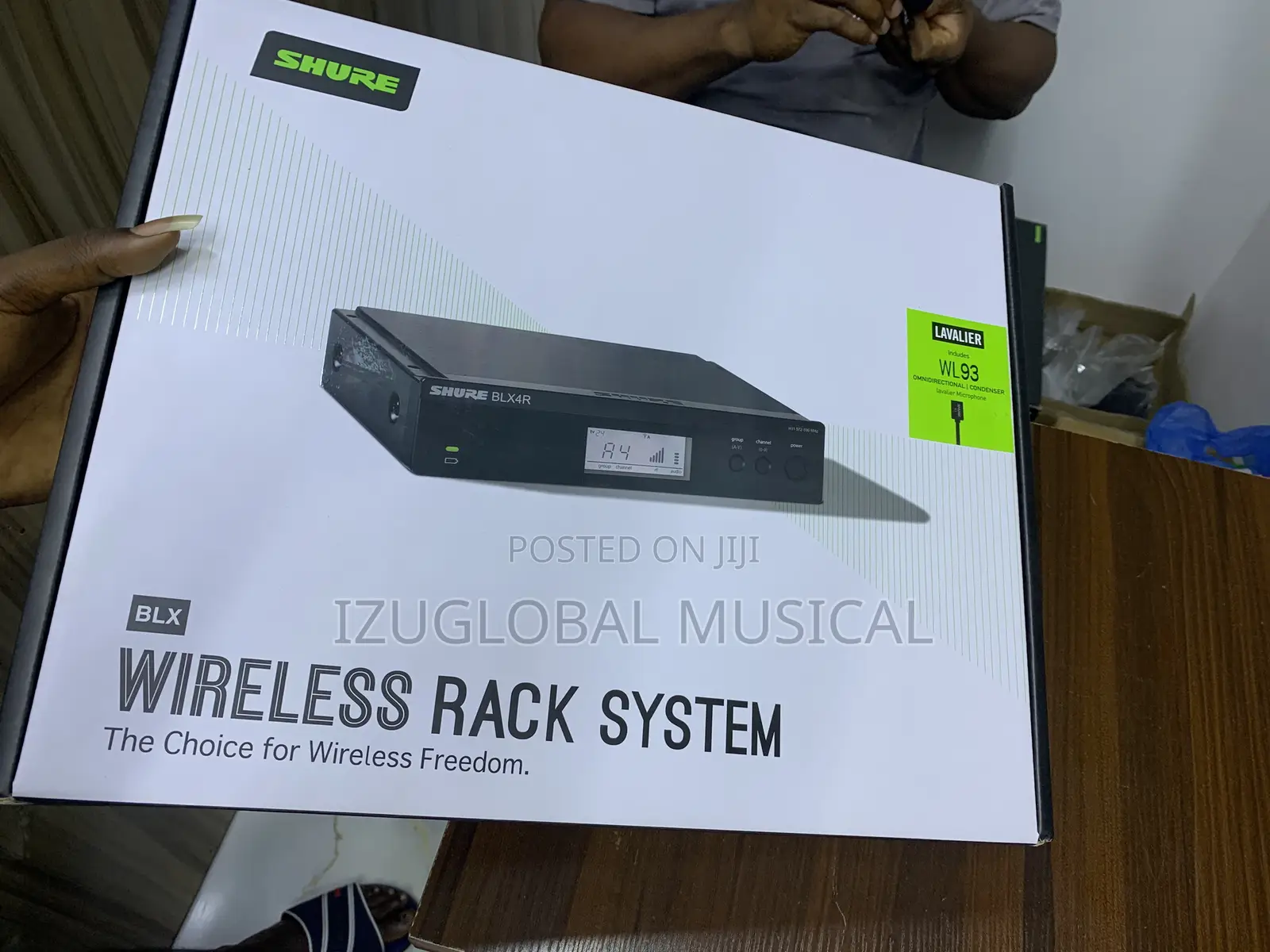 Shure Blx4r/Wl93 Wireless Receiver and Lavalier Microphone