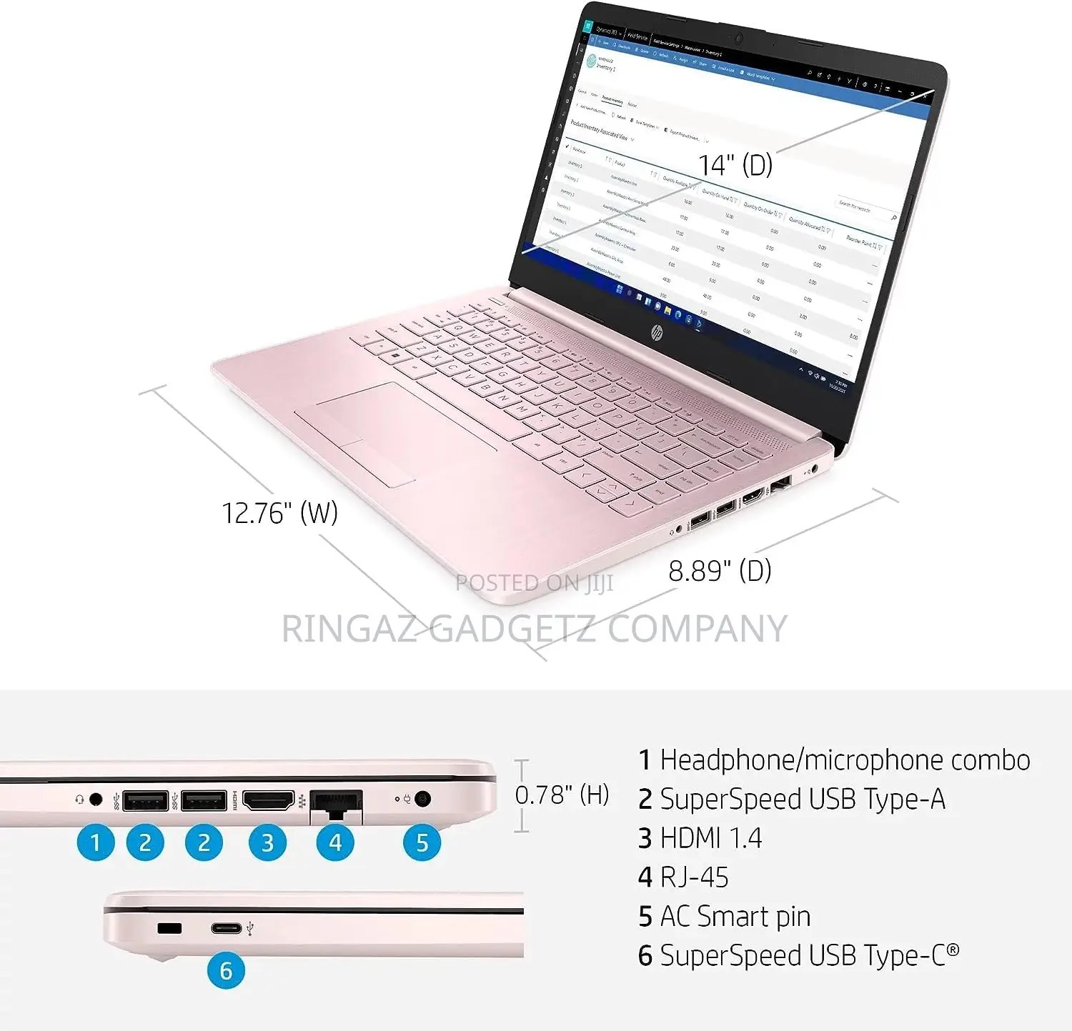 New Laptop HP 14S 4GB Intel Celeron SSD 128GB