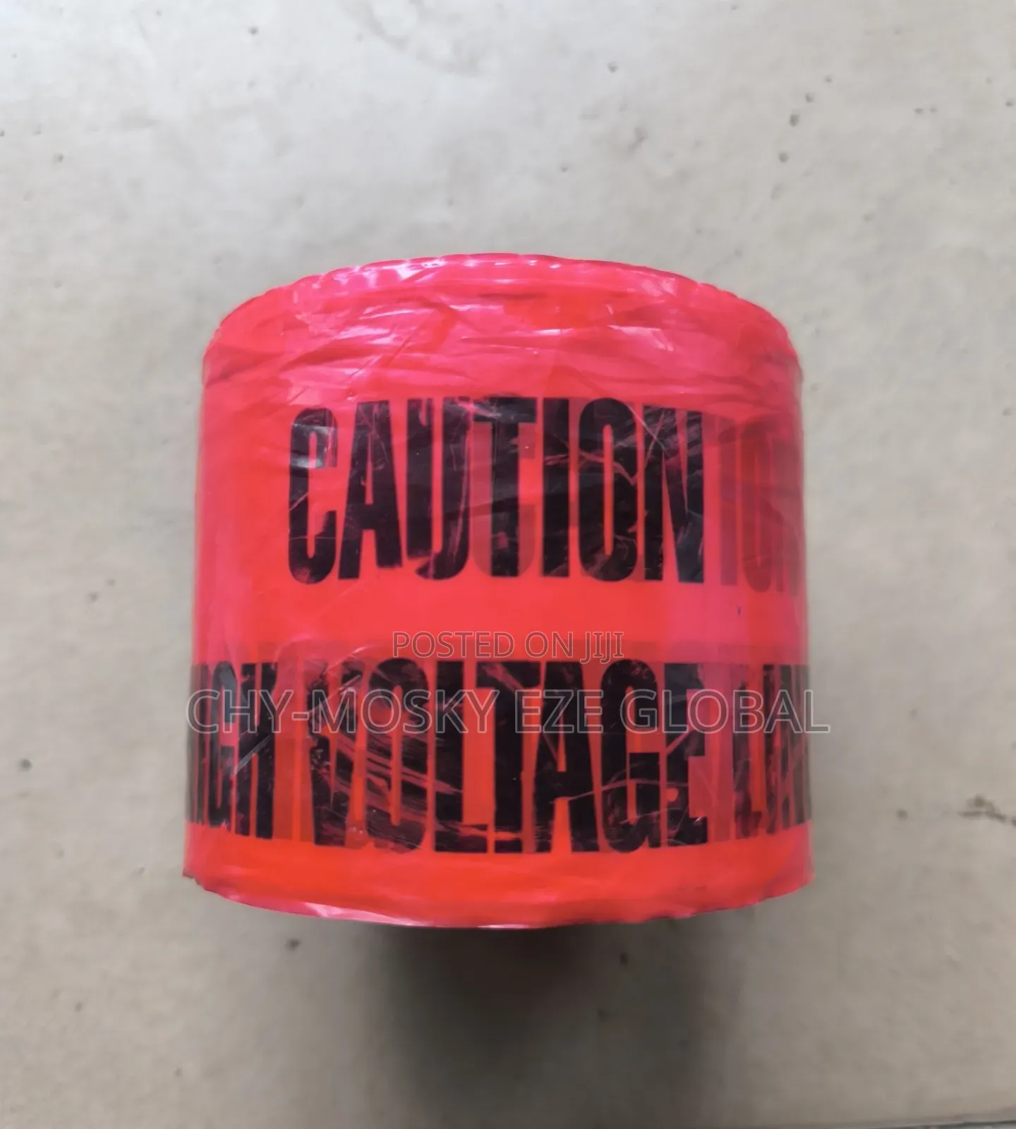 Caution Tape Buried High Voltage Line Below (50mtr)