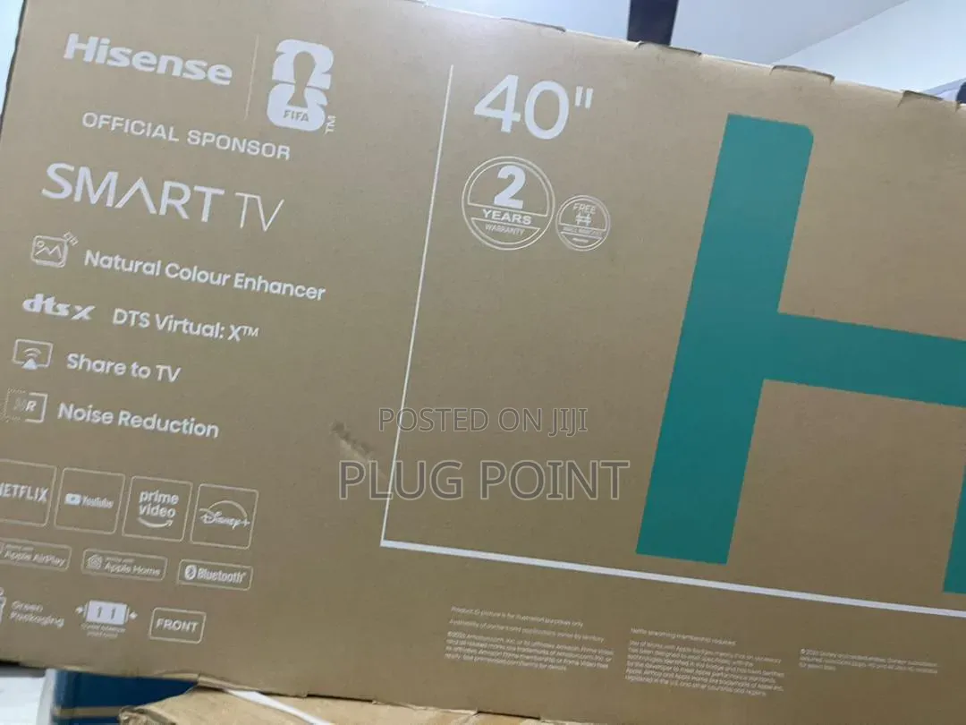 Hisense 40” Led Smart Tv With Modern Design and Clear Display