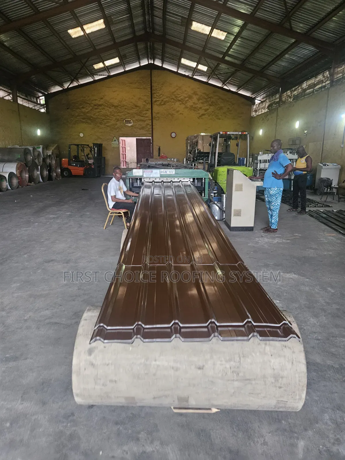 Oven Baked Pure Aluminium Roofing Sheets Long Sparn Design