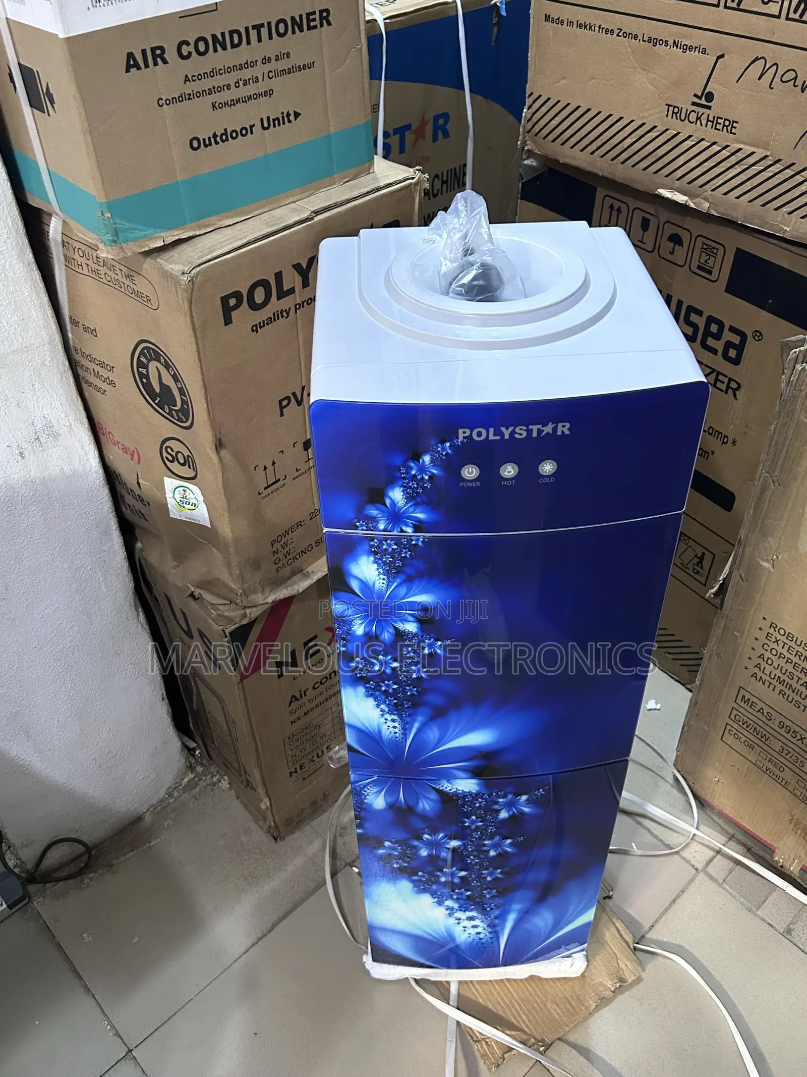 Brand New Polystar Water Dispenser Hot and Cold With Fridge Freezer