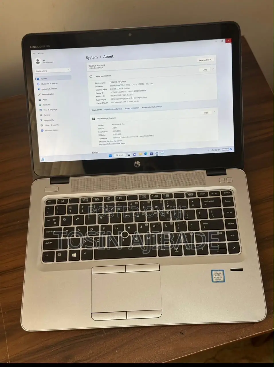 Laptop HP EliteBook 840 G4 8GB Intel Core i7 SSD 512GB